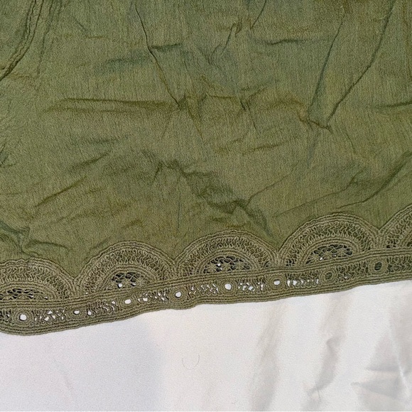 aerie Olive Green Eyelet Shorts - Picture 2 of 3